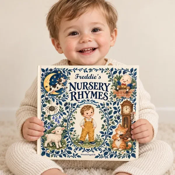 26 Nursery Rhymes personalised printed book